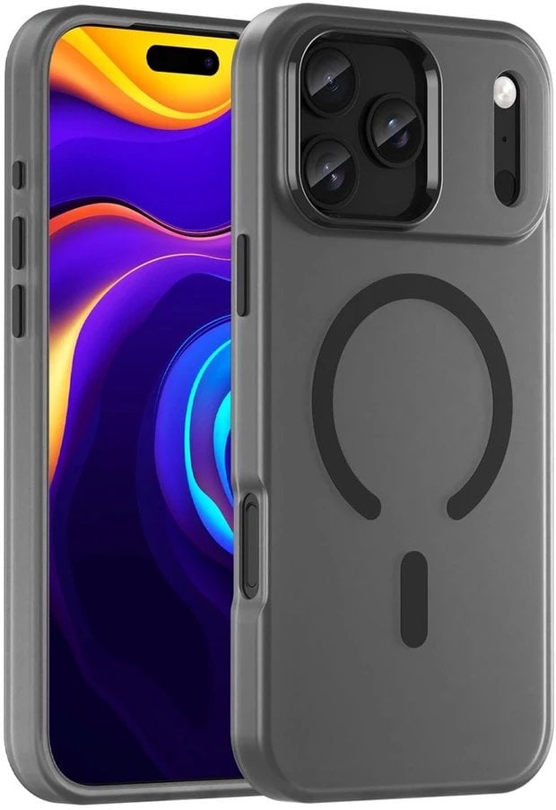 Etui Magnetic Abrasive na iPhone 17 Pro Max kompatybilne z MagSafe - matowe czarne