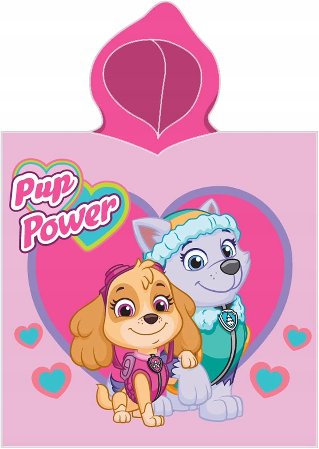 Ręcznik kąpielowy okrycie ponczo kaptur Skye Everest Psi Patrol 55x110