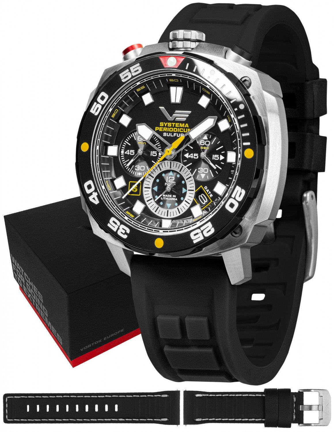 Zegarek męski Vostok Europe VK67-650E725SB czarny