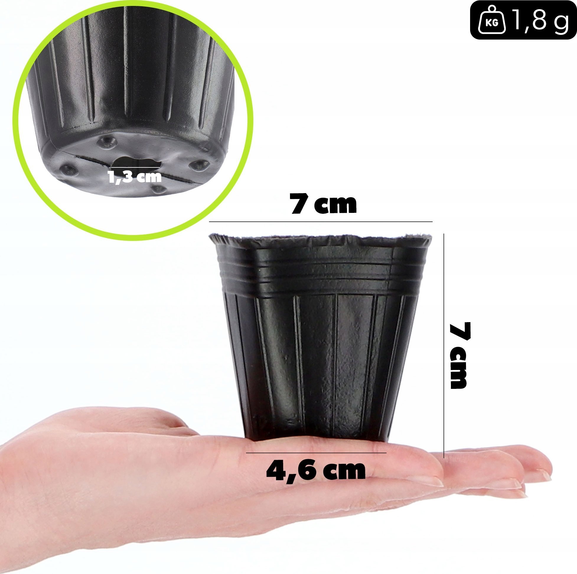 Skrzynia ogrodowa Kadax KADAX 100x Doniczki Produkcyjne Doniczka 7cm Do Rozsad Uprawy Sadzonki