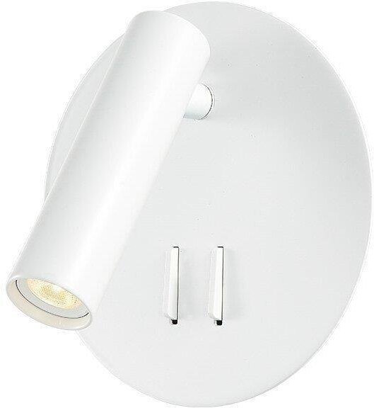 Kinkiet VTAC Oprawa LED 3W+6W kinkiet hotelowy z włącznikiem biały VT-2963 3000K 680lm 3-letnia gwarancja