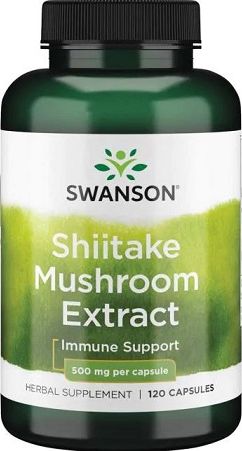 Swanson Swanson - Ekstrakt z Grzybów Shiitake, 500 mg, 120 kapsułek