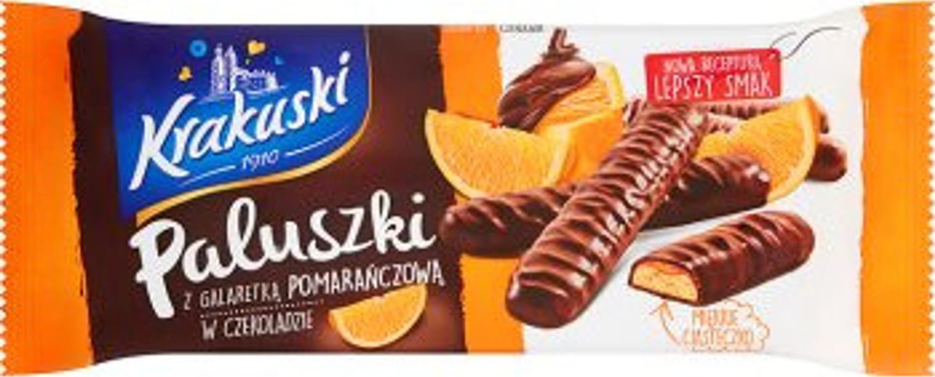 Krakuski CIASTKA KRAKUSKI PALUSZKI 144g POMARAŃCZOWA GALARETKA