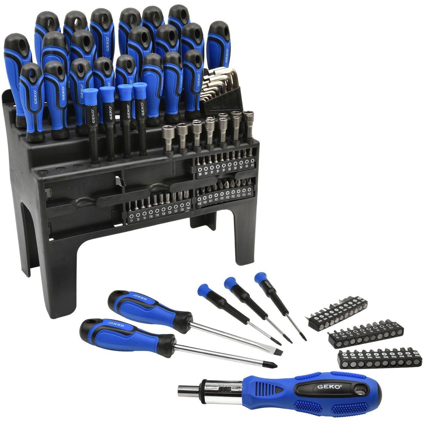 Zestaw wkrętaków, bitów, nasadek 122el. (4)