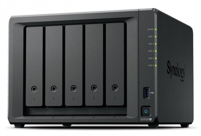 synology Serwer DS1525+ V1500B 2,2Ghz 1x8GB DDR4 2x2,5GbE 3Y