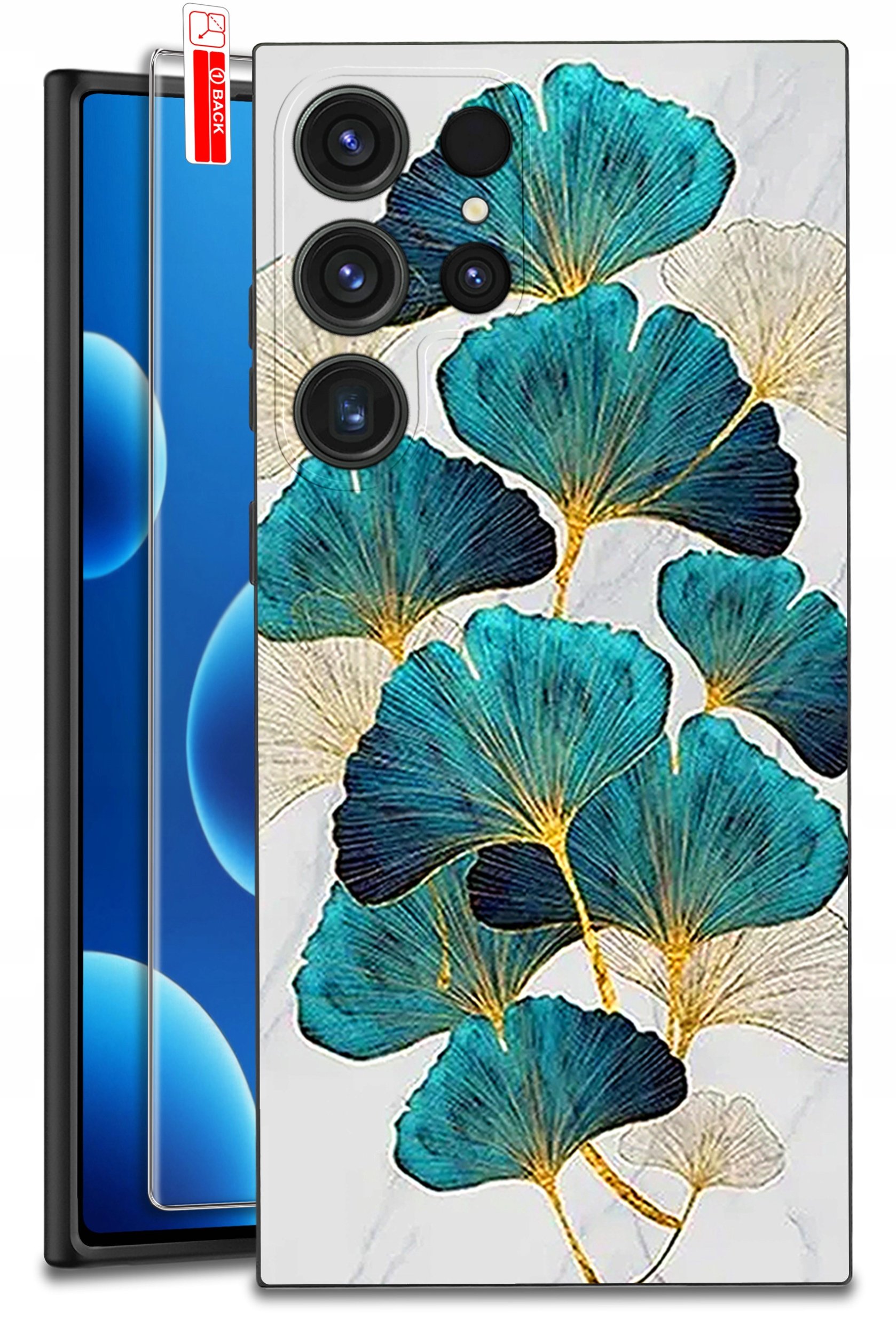 ETUI do Samsung Galaxy S25 Ultra WZORY | SILIKONOWE MATT CASE + SZKŁO 9H