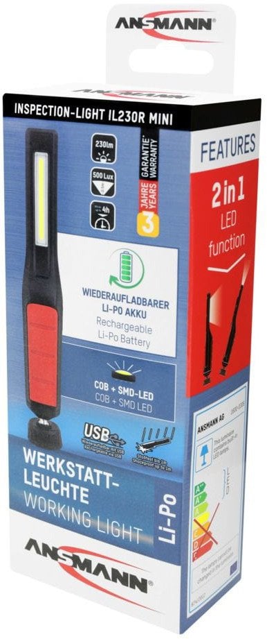 Lampa warsztatowa Ansmann IL230R, 230lm, akumulator
