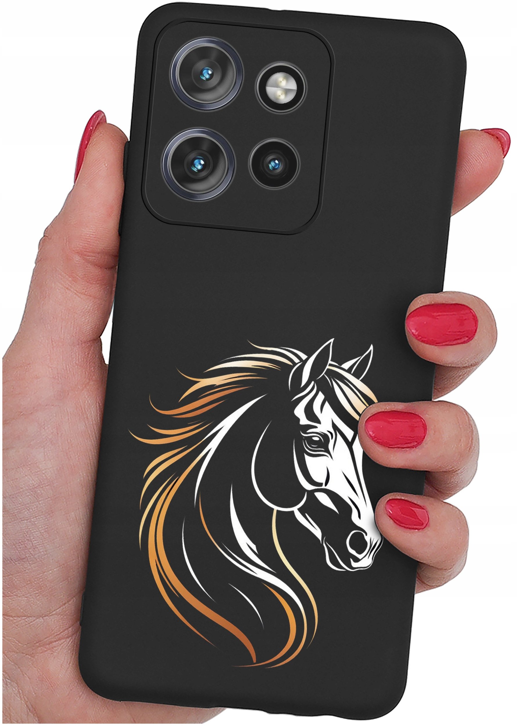 Etui do Motorola Moto EDGE 50 Neo WZORY |SILIKONOWE MATT CASE + SZKŁO 9H