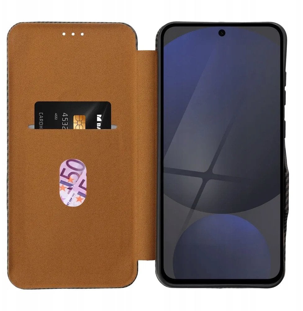 Kabura FOLIO Side Magnet do SAMSUNG S25 PLUS brązowy