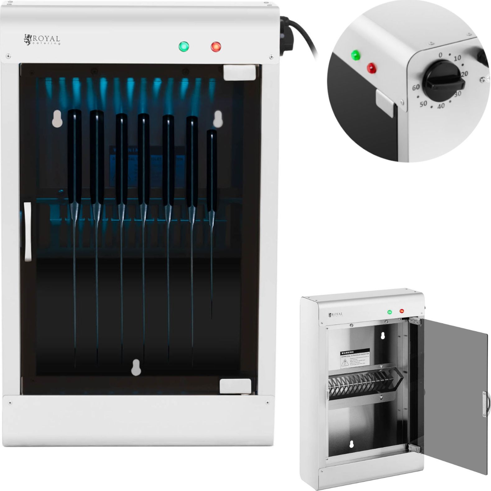 Royal Catering Sterylizator do dezynfekcji noży UV gastronomiczny na 14 noży Sterylizator do dezynfekcji noży UV gastronomiczny na 14 noży