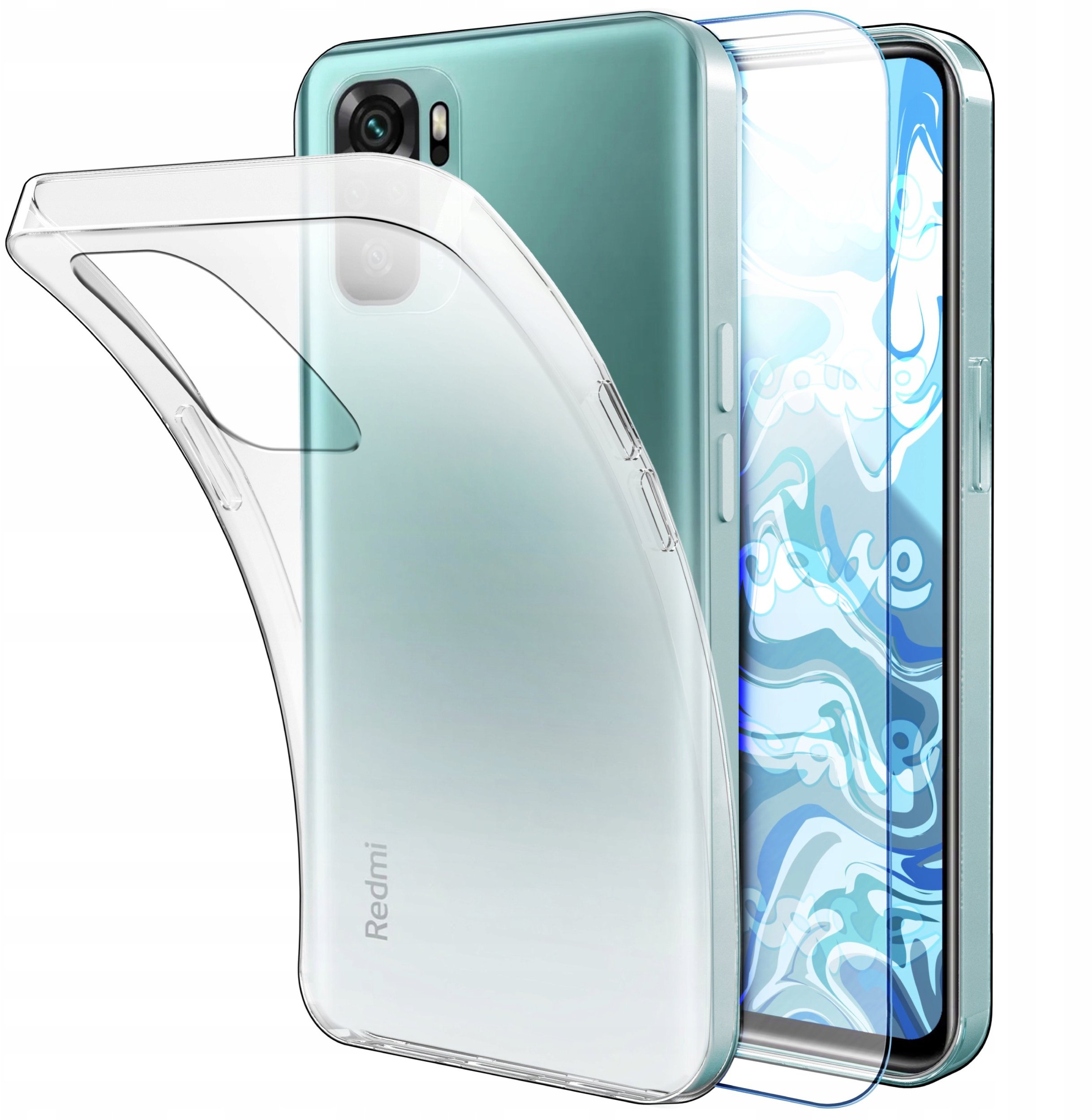 ETUI DO XIAOMI REDMI NOTE 10 / 10S OBUDOWA CASE SILIKON POKROWIEC SZKŁO