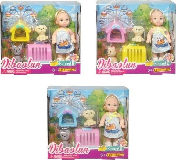 Lalka z pieskami MIX