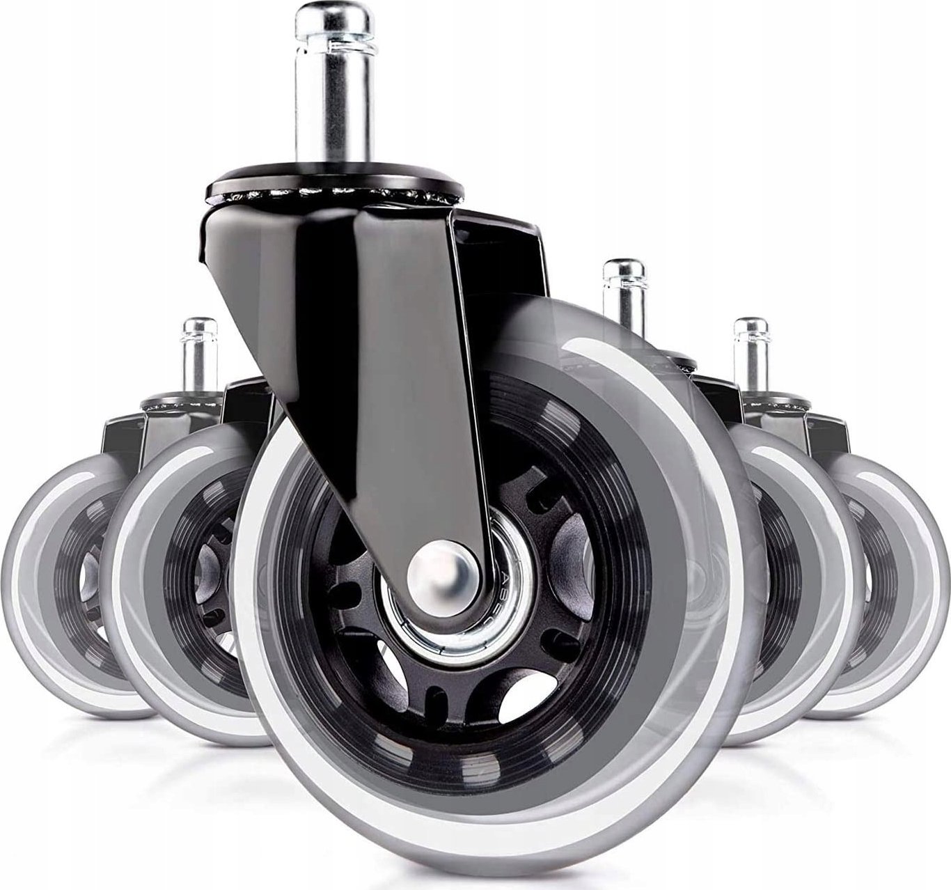 GALAXIA KÓŁKA DO FOTELA Obrotowego Krzesła Kauczukowe Gumowe Silikonowe 5 SZT 11mm