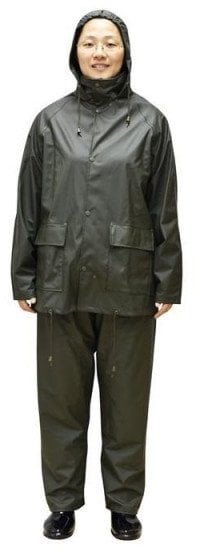 PU RAIN SET WS2U00G SIZE 3XL OLIVE GREEN