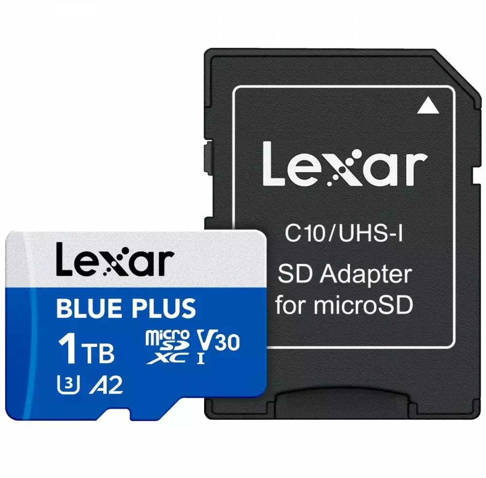 Karta Lexar Blue Plus MicroSDXC 1 TB Class 10 UHS-I/U3 A2 V30 (LMSBLPL001T-BNANG)