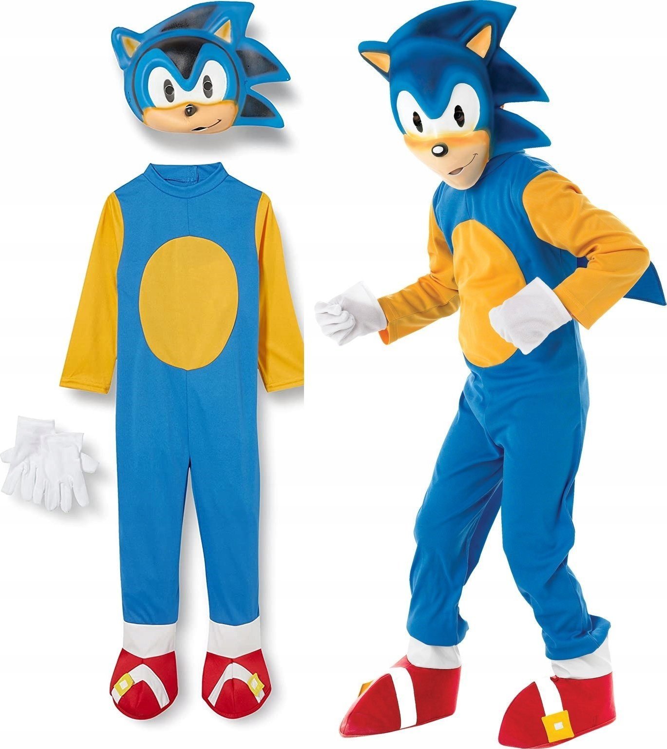 Rubies sonic the hedgehog kostium 7-8 lat rubie's maska