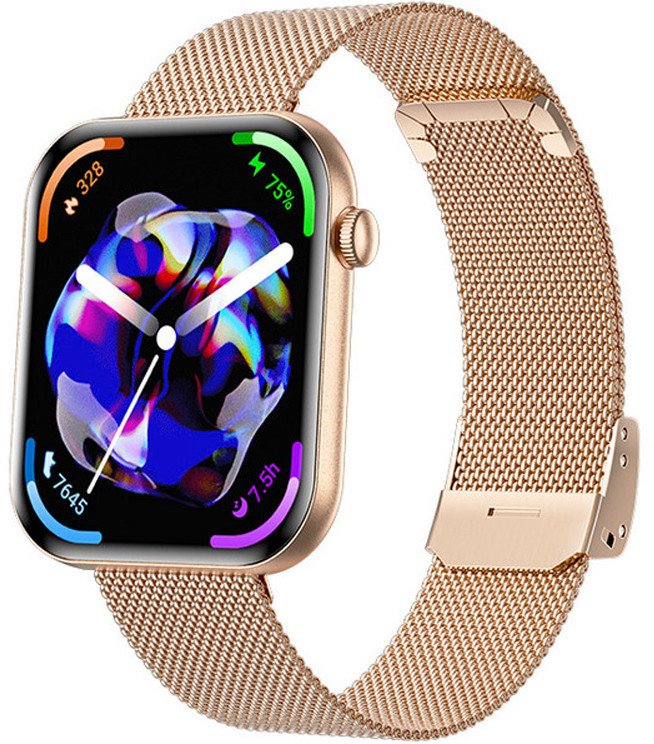 Zegarek Damski SMARTWATCH RUBICON RNCF49 gold/rosegold mesh