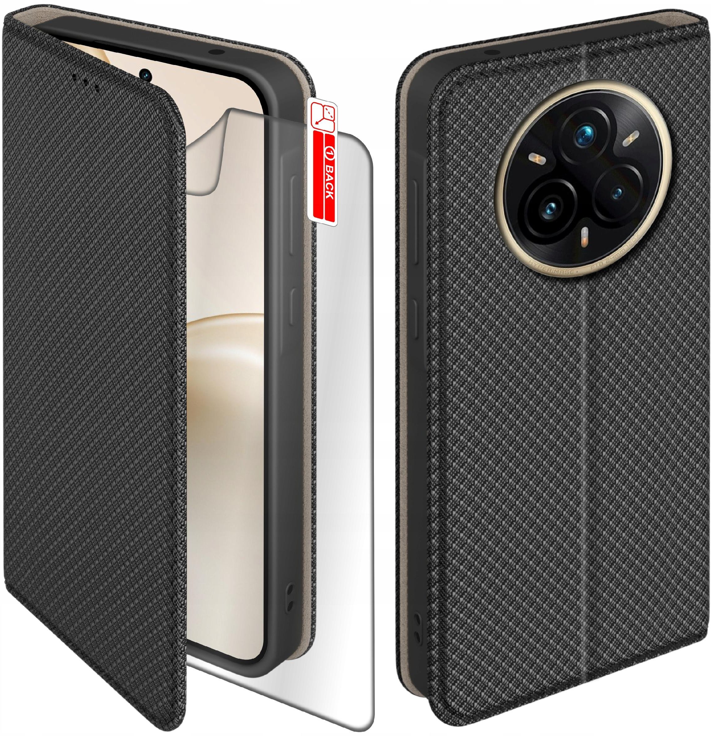 Etui z klapką do Realme 14 Pro 5G Zamykane Czarne Futerał + Folia