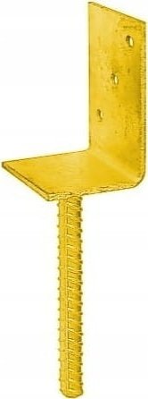 Domax Podstawa słupa przykręcana złota 84x130x90x5mm