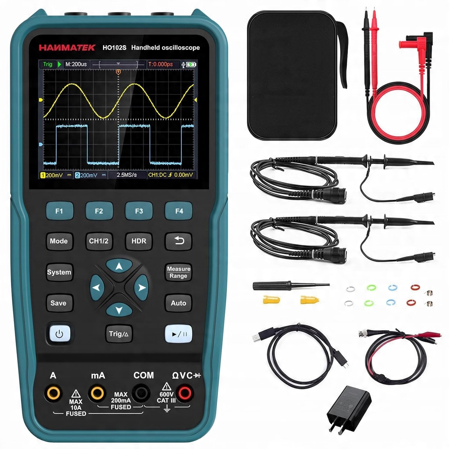 HANMATEK HO102S oscyloskop 3w1 100 MHz z 2 kanałami TFT nowy