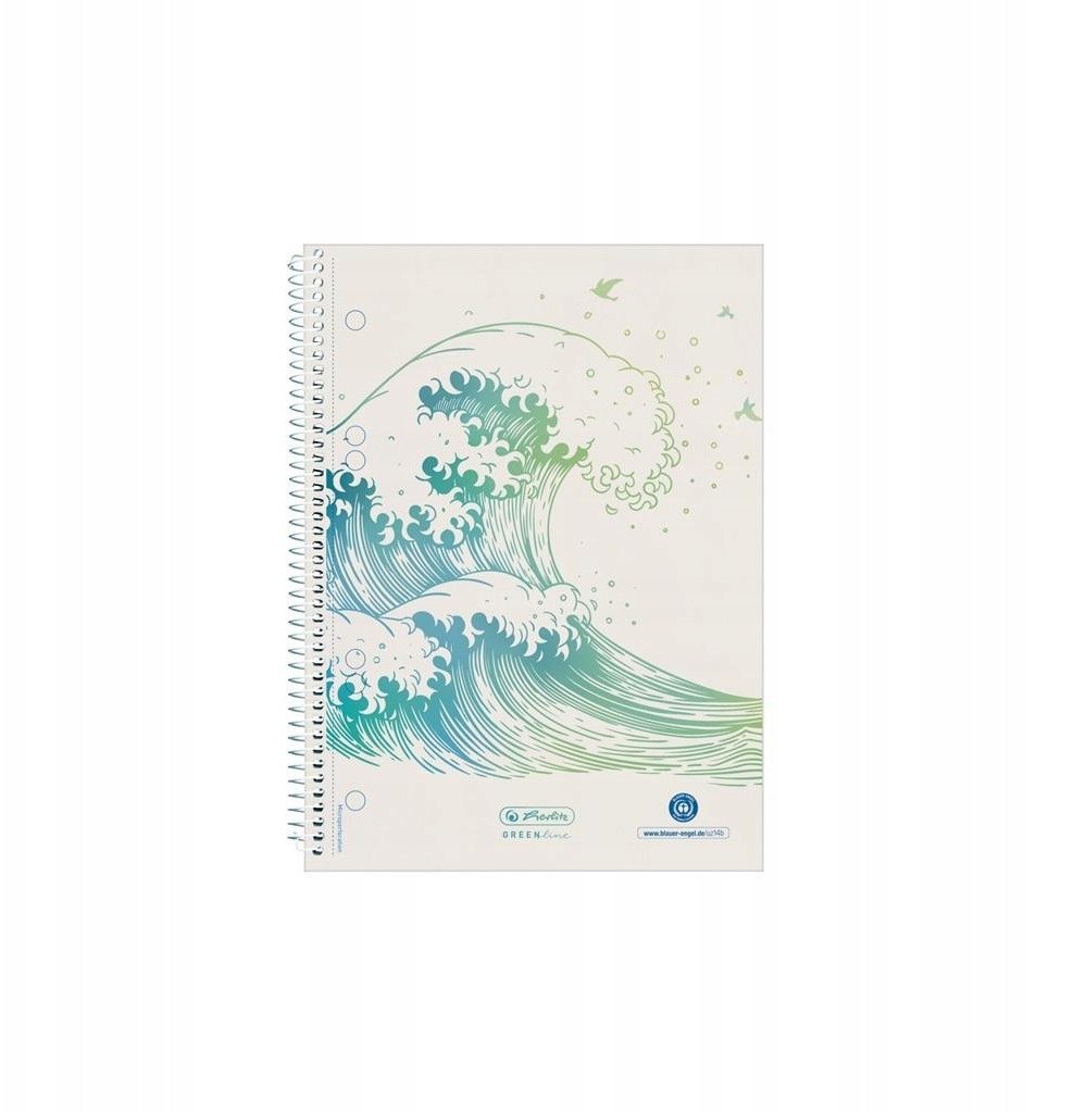 Brulion na spirali A5/70K kr GreenLine fale (5szt)