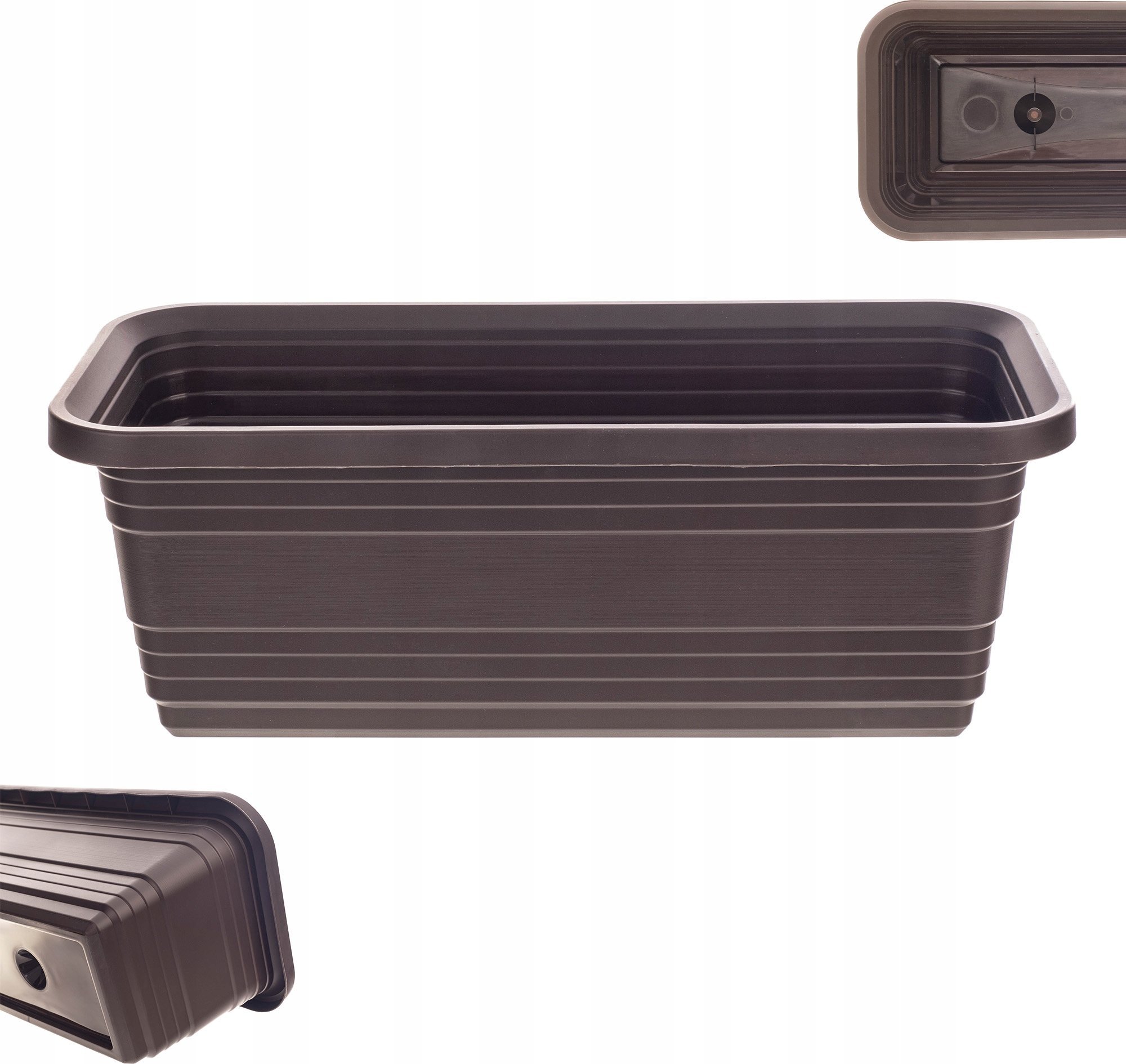 KADAX Skrzynka Balkonowa Doniczka Donica 40cm mokka Skrzynia Na Kwiaty