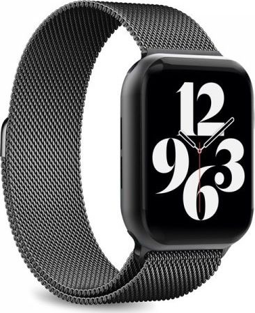Puro Pasek ze stali nierdzewnej Puro Milanese Magnetic Band Apple Watch 38/40 mm (czarny)
