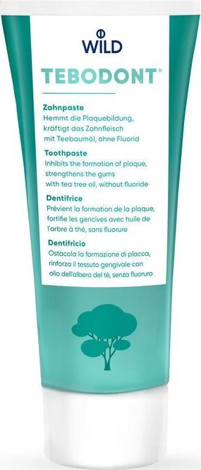 Pasta do zębów z olejkiem z drzewa herbacianego bez fluoru Dr, Wild Tebodont, 75ml
