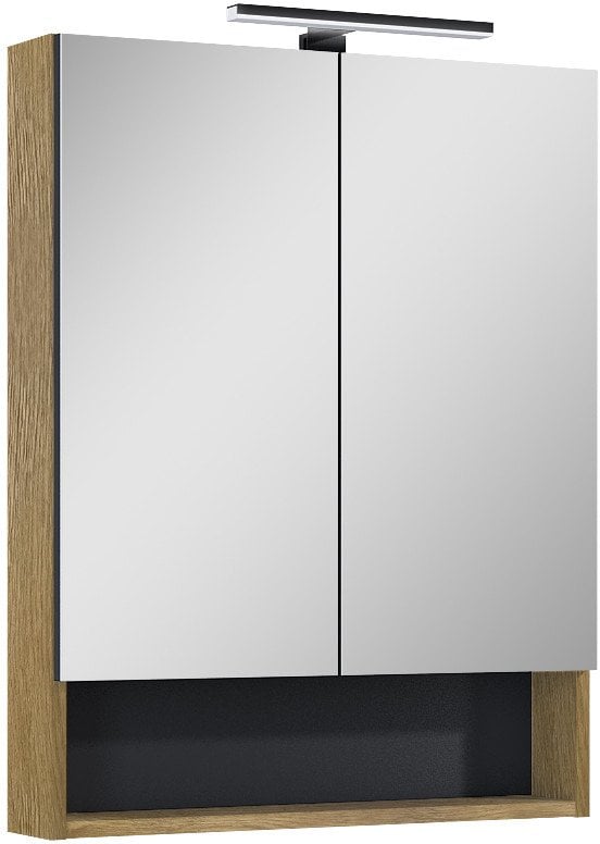 CAB MIRROR DECO 60 HAMILTON OAK LIGHT