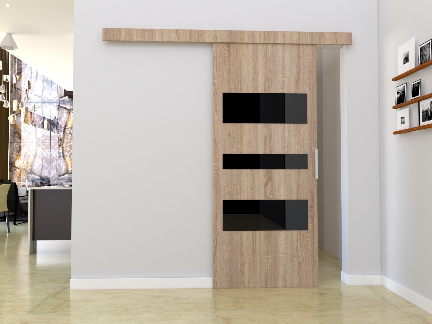 Drzwi Przesuwne Drzwi przesuwne C 70 76x205 Sonoma