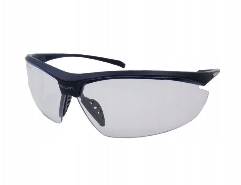 Okulary ochronne MCR Icebreaker, bezbarwne soczewki UV, granatowe oprawki
