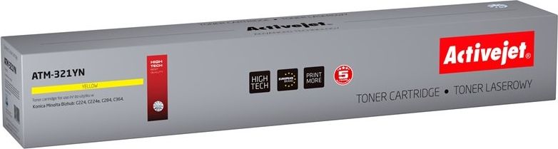 Toner Activejet Activejet Toner Activejet ATM-321YN (zamiennik Konica Minolta TN321Y; Supreme; 25000 stron; żółty)