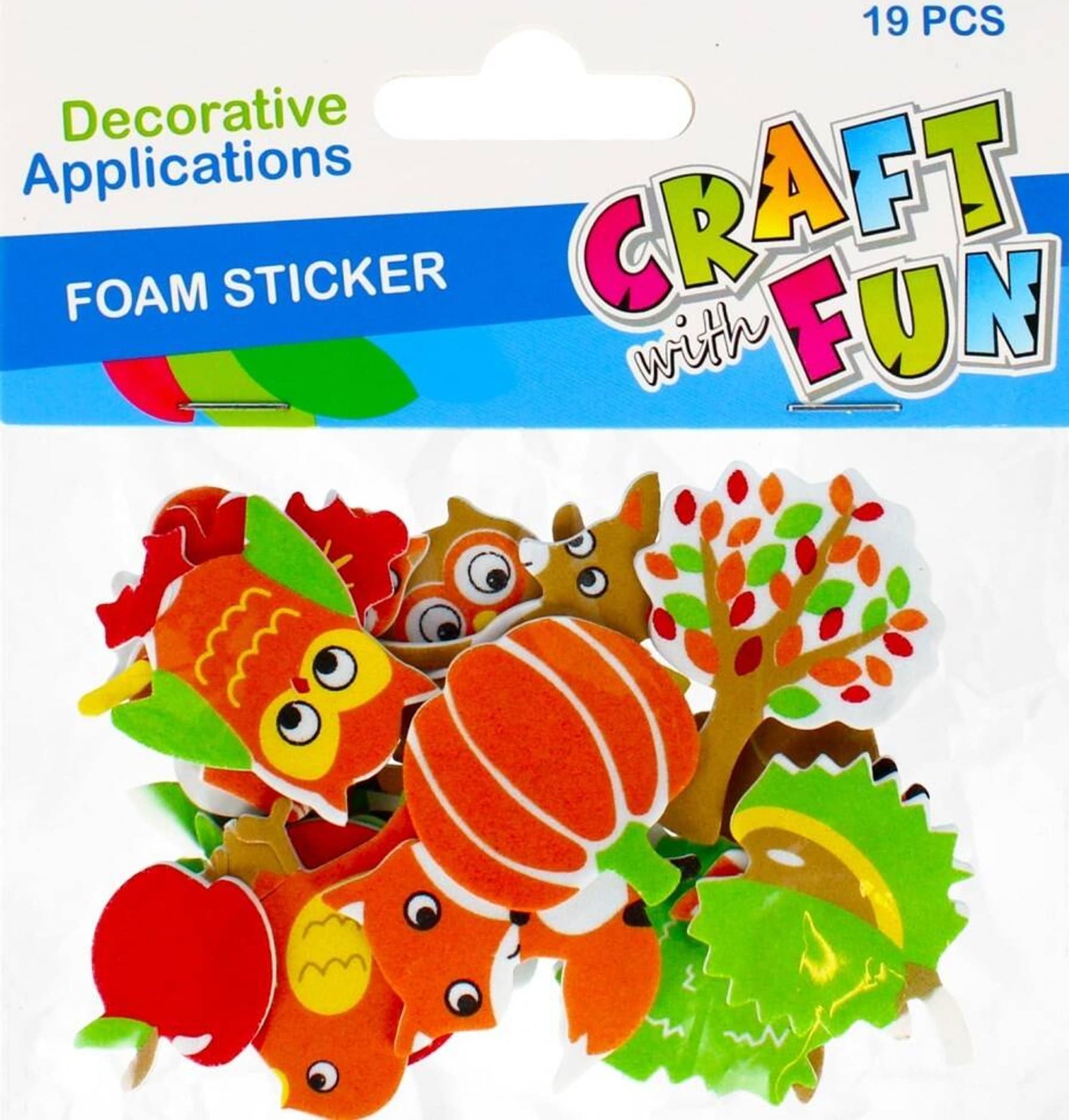 Craft with Fun CF OZDOBA DEK EVA ZWIERZ LAS SPRZYL 19SZT 12/288