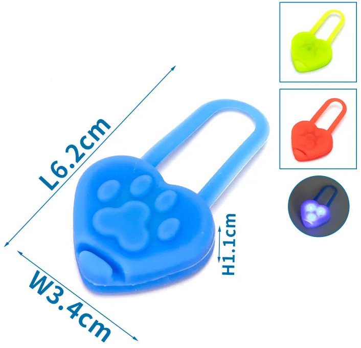 Zawieszka LED do obroży w kształcie kłódki