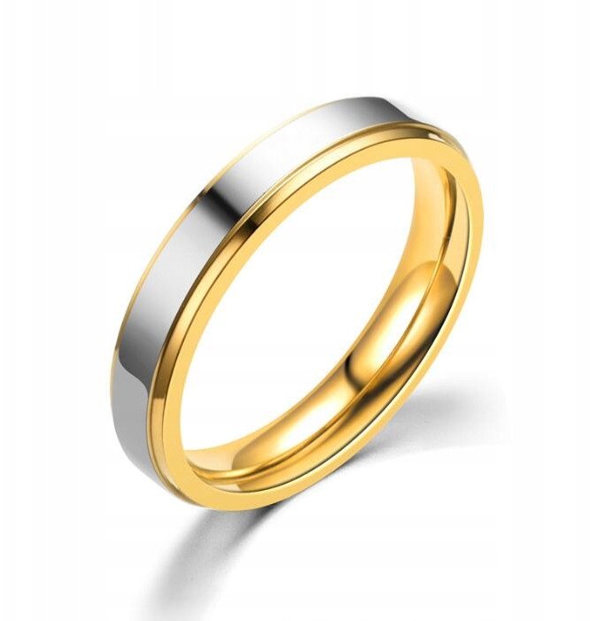 OBRĄCZKI ŚLUBNE Pierścionek STALOWY 4mm 316L r.25