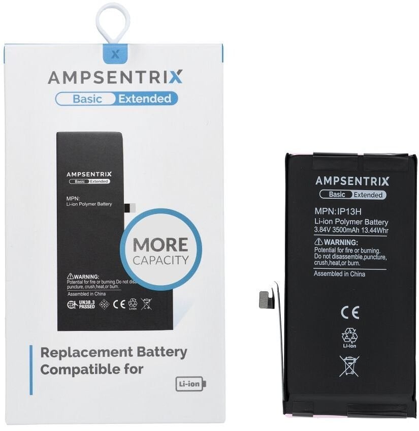 AmpSentrix Basic bateria do iPhone 13 (zwiększona pojemność)