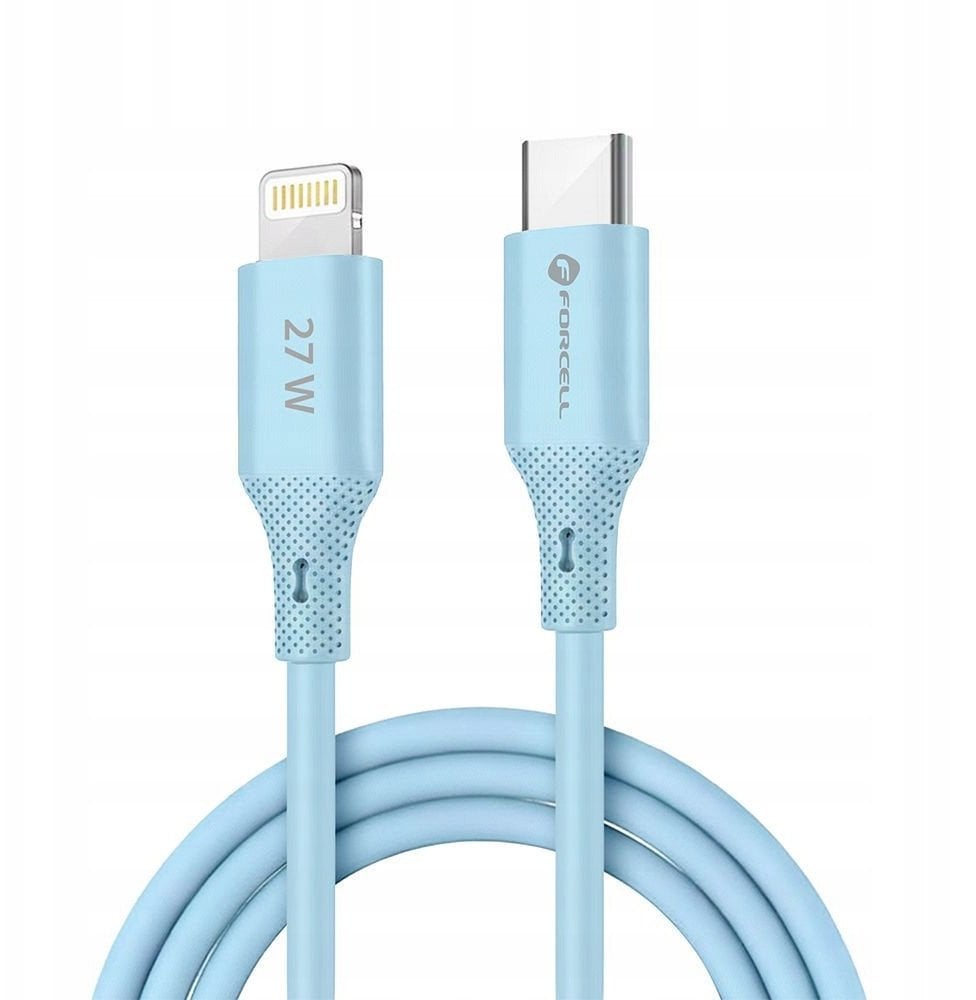 Kabel USB ForCell USB-C - Lightning 1 m Niebieski