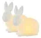 Dekoracja świąteczna Konstsmide Sirius Home Elin Rabbit Light decoration figure, White, Wax, 2 lamp(s), LED, Battery
