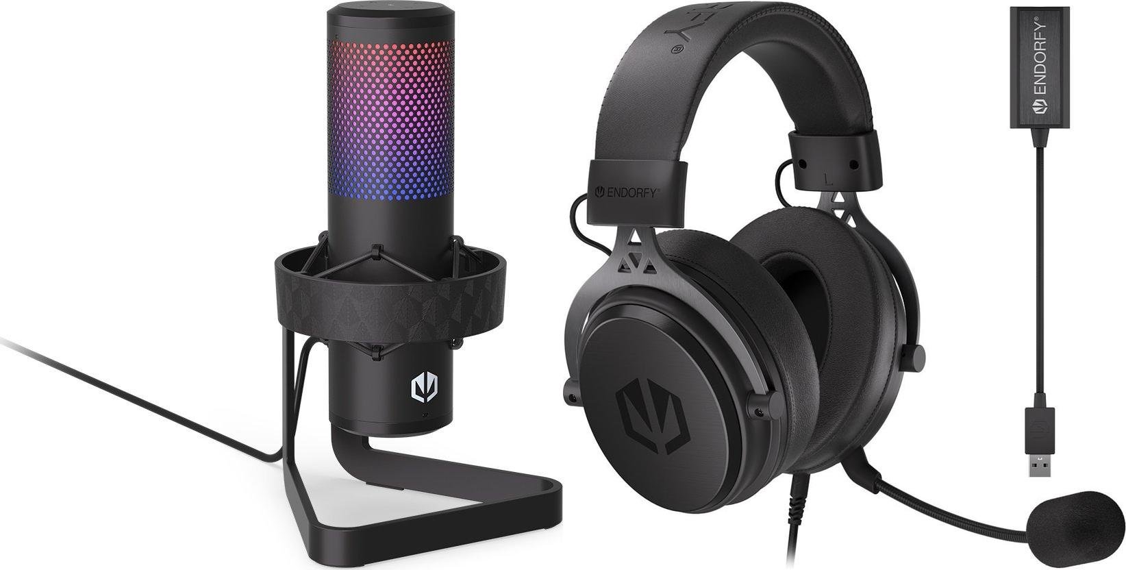 Mikrofon Endorfy Mikrofon Endorfy Axis Streaming (EY1B006) + Słuchawki Viro Plus USB