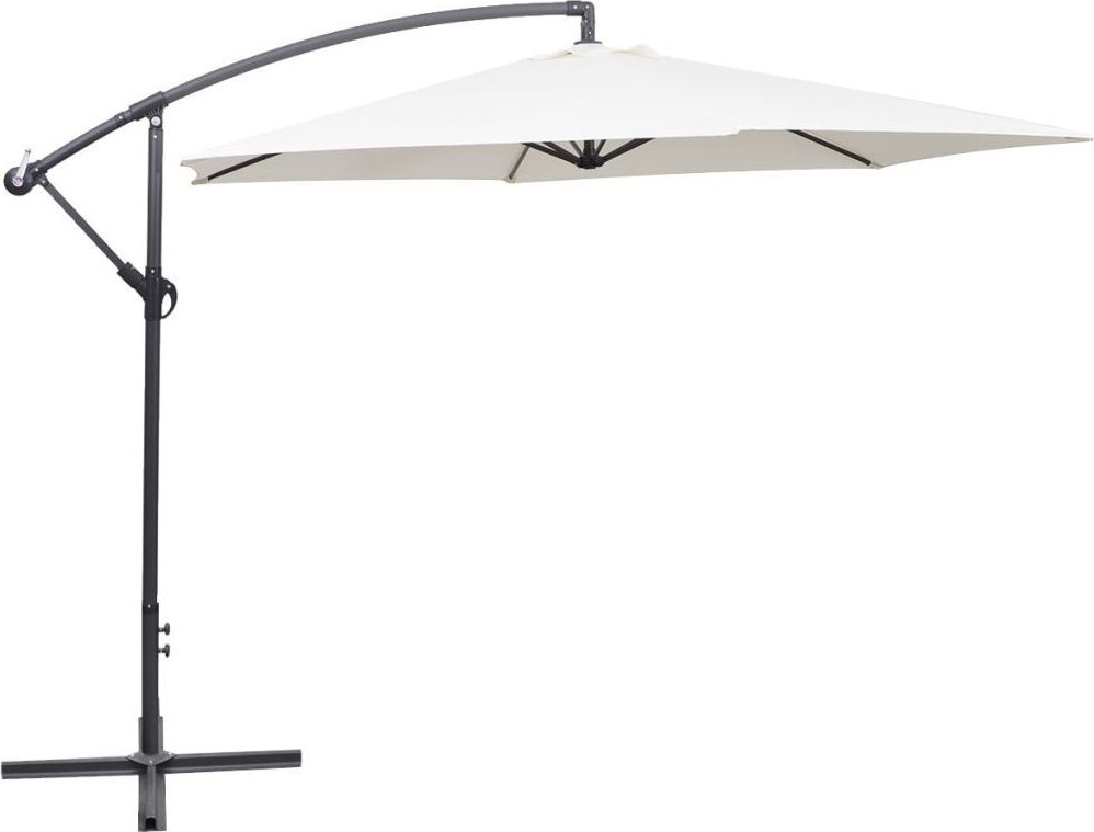 vidaXL Parasol na wysięgniku 3 m, biały