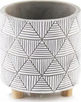 Polnix Doniczka betonowa na nóżkach etno 15 cm szara