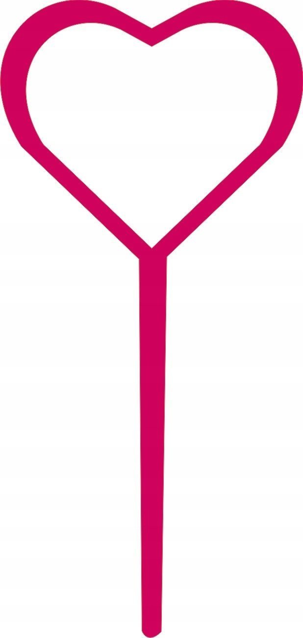 details Topper serce dekoracja na tort czerwony topperek