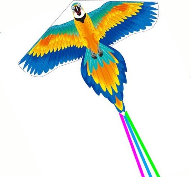 LeanToys Duży Latawiec Ptak Długi Ogon Wstążki Kolorowy Papuga 250cm x 140cm