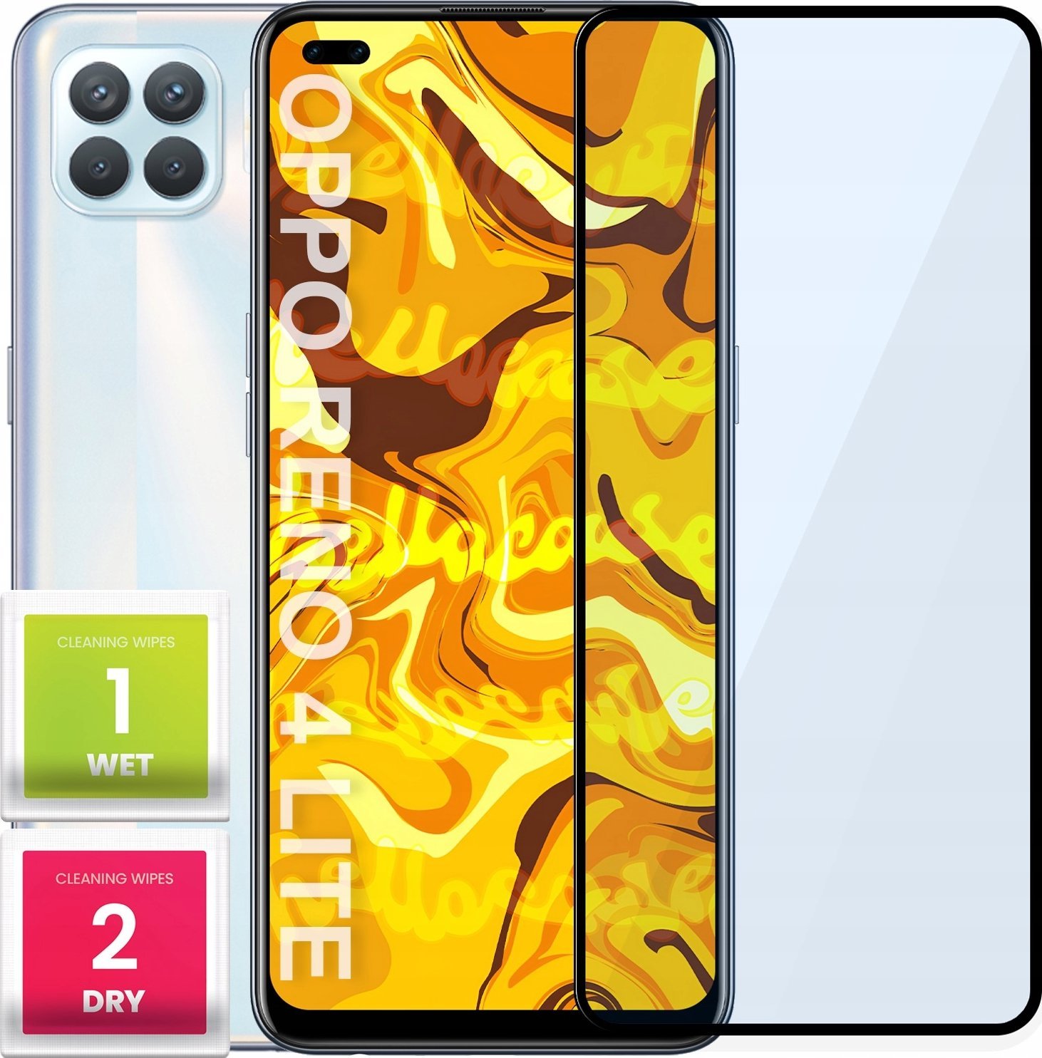 Hello Case Szkło hartowane Do Oppo Reno 4 F / Reno 4 Lite / Reno 4 SE (Pełne,ochronne)