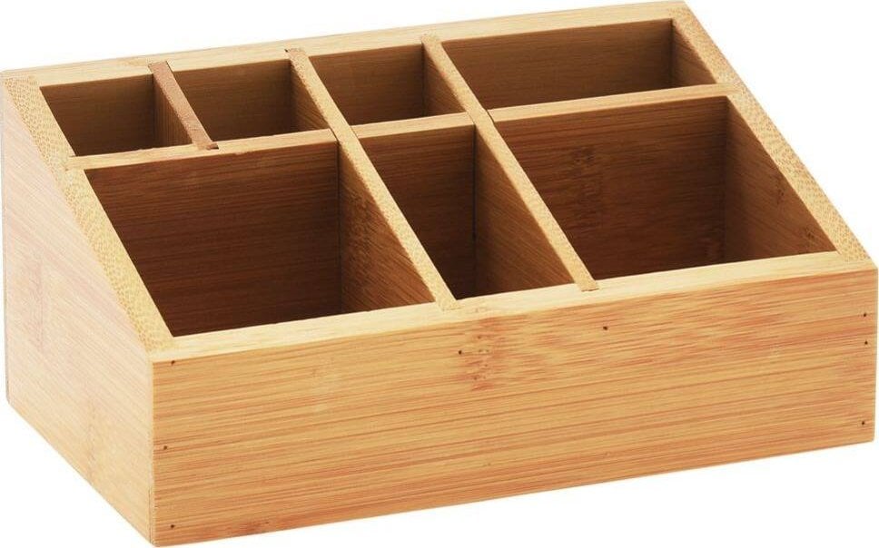 Eleganza Organizer na kosmetyki bambusowy, naturalny, 17 x 10 x 8 cm