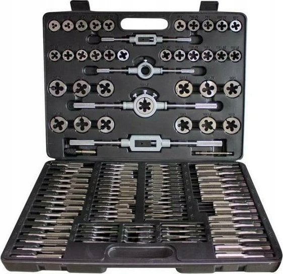 Zestaw gwintowników i narzynek 110el. (M2-M18) walizka PU