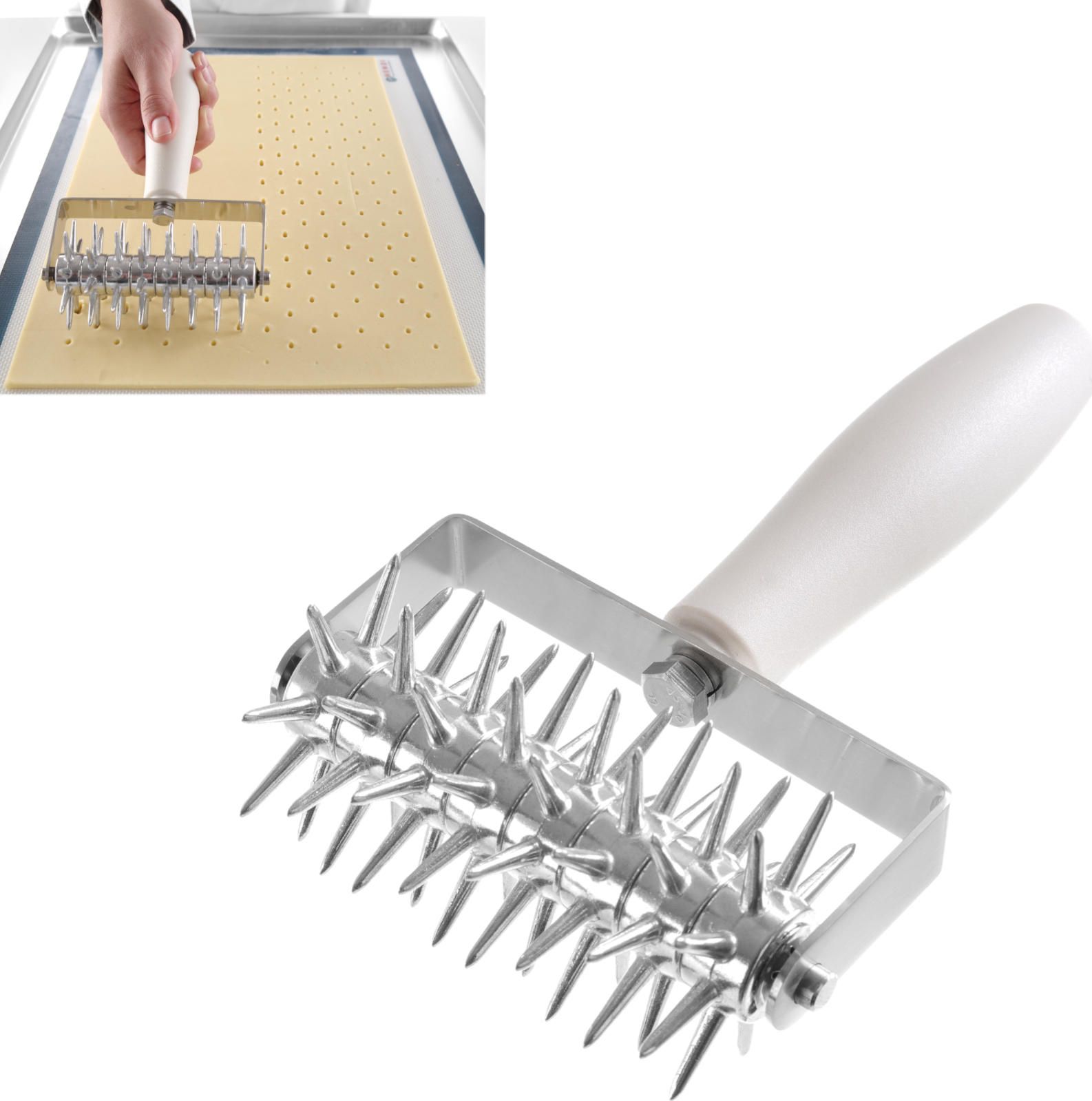 Hendi Rolka dziurkująca wałek do nakłuwania ciasta Profi Line STAL 140x210mm - HENDI 515143 Rolka dziurkująca wałek do nakłuwania ciasta Profi Line ST