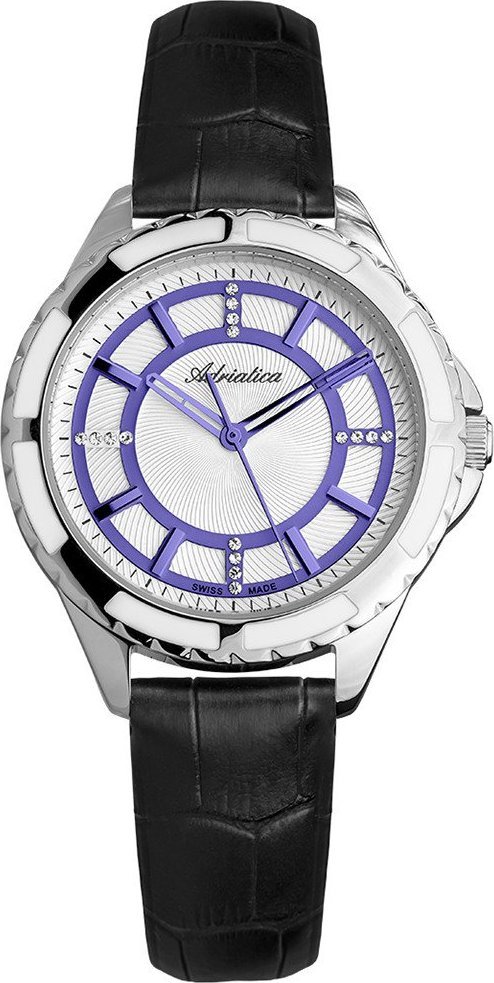 Zegarek Adriatica Zegarek damski Adriatica A3434.52B3Q CYRKONIE czarny