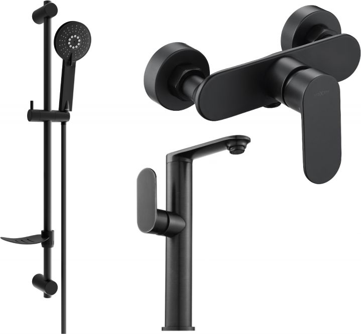 Mexen Mexen Milo DF40 zestaw prysznicowy, czarny - 713154DF40-70