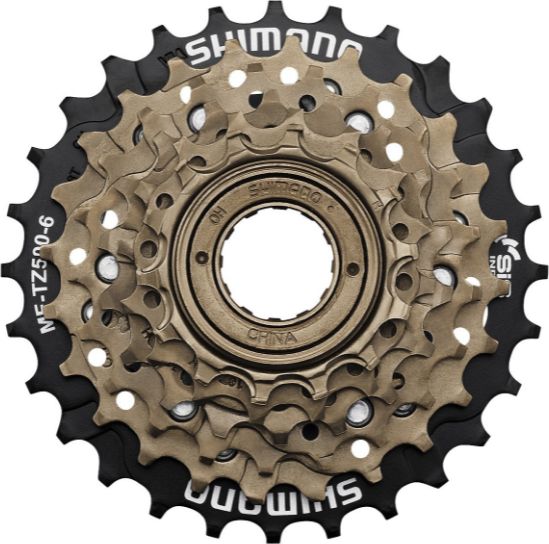 Shimano Wolnobieg Shimano 6-rzędowy MF-TZ500 14-28T, brązowy
